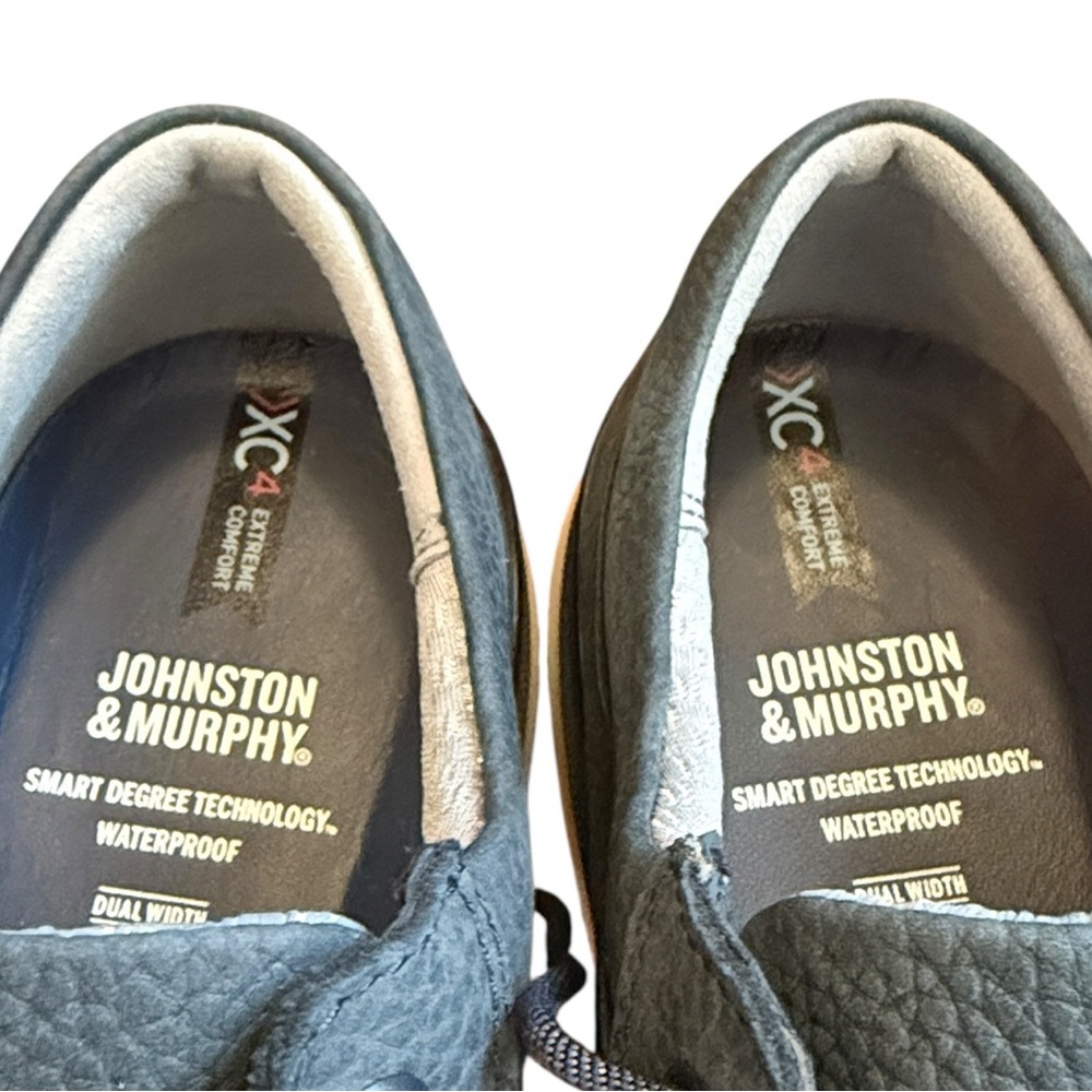Johnston & Murphy XC4 Tanner Tie Oxford Shoe Waterproof Comfort Blue Nubuck 12M - Picture 10 of 16